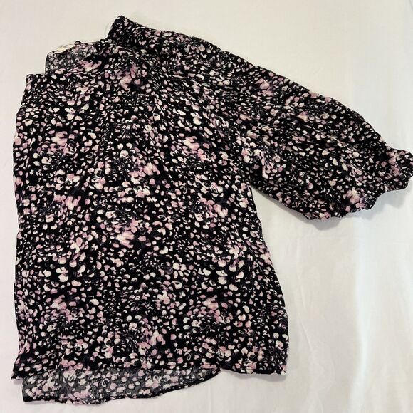 Terra & Sky Women's Floral Top Shirt Short Sleeve, On/Off Shoulder, Size 4X - Picture 2 of 3